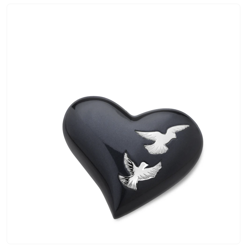 Coeur Envolée de Colombes - Noir
